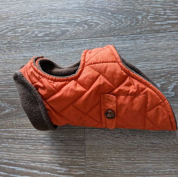 Friends Forever Orange Quilted Vest XS - Picture 2 of 6